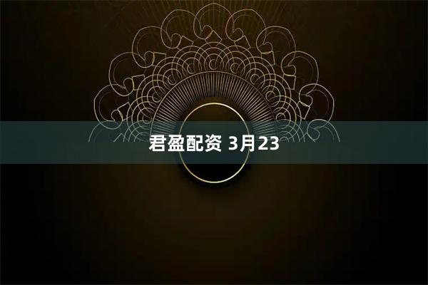 君盈配资 3月23