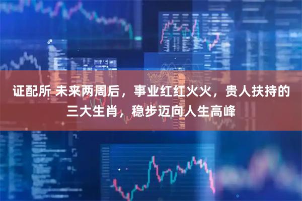 证配所 未来两周后，事业红红火火，贵人扶持的三大生肖，稳步迈向人生高峰