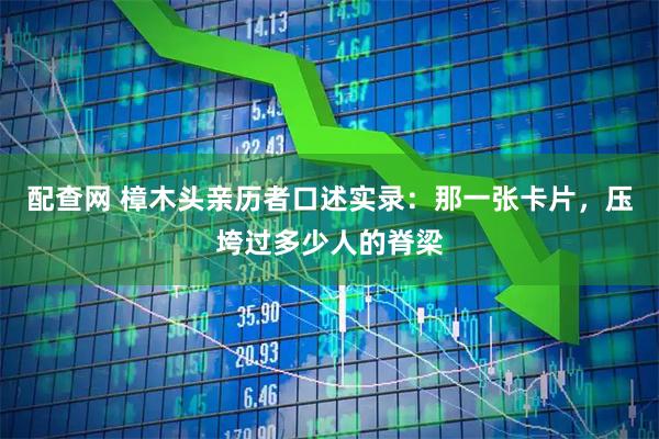 配查网 樟木头亲历者口述实录：那一张卡片，压垮过多少人的脊梁